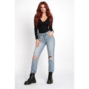 Levi’s 501 Original Distressed Straight Leg Jeans W31 L26 Vintage Wash